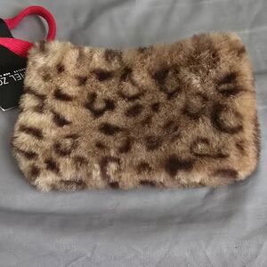 Rachel Zoe Leopard Zipperea Pouch NWT